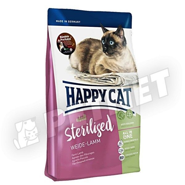 Happy Cat Adult Sterilised Weide Lamm Bárány 10kg