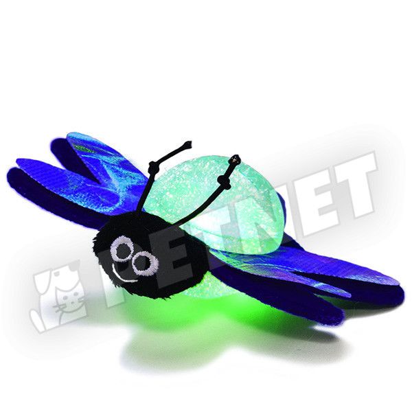 KONG Bat-A-Bout Flicker Firefly LED villogós Szentjánosbogár Lila 9cm