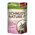 Schmusy Nature Adult Pulyka Nyúllal 100g