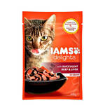 IAMS Adult Marhahús májjal szószban 85g