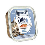Happy Cat Duo Marha Tőkehal pástétom 100g