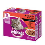 Whiskas Adult 1+ Húsos válogatás szószban 12x100g