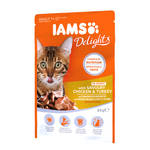 IAMS Delights Ízletes Csirke pulykahússal szószban 85g