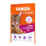 IAMS Delights Senior Csirke falatok ízletes szószban 85g