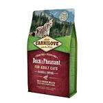 CarniLove Kacsa & Fácán Hairball Control Cat 400g