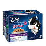 Felix Junior Húsos Halas válogatás aszpikban Multipack 12x100g