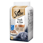 Sheba Fresh & Fine Halas-Húsos válogatás szószban 6x50g