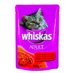 Whiskas Adult Marhahússal Mártásban 100g
