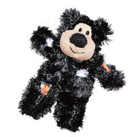 KONG Softies Patchwork Bear fekete macskajáték 12cm