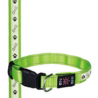 Trixie SaferLife USB világító nyakörv zöld S-M 30-40cm