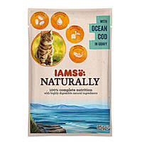 IAMS Naturally Cat Óceáni Tőkehal Szószban 85g