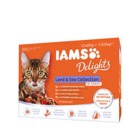 IAMS Delight Land & Sea válogatás szószban 12x85g