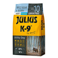 Julius K9 GF Utility Dog Hypoallergen Adult Vaddisznó áfonya 340g