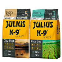 Julius K9 GF City Dog Adult Kacsa körtével +Nyúl rozmaring 2x10kg