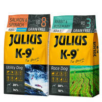 Julius K9 GF Utility Dog Hypoallergen Adult Lazac spenót +Nyúl rozmaring 2x10kg