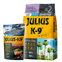 Julius K9 GF Utility Dog Hypoallergen Puppy Bárány 3kg +Ajándék Lazac 340g