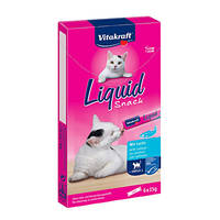 Vitakraft Cat Liquid Snack Lazac +Omega-3 6x15g