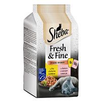 Sheba Fresh & Fine Csirke Lazac Kétízű válogatás szószban 6x50g