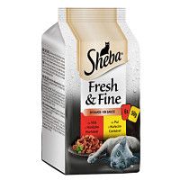 Sheba Fresh & Fine Marha Csirke Kétízű válogatás szószban 6x50g