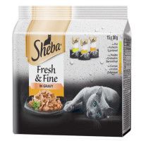 Sheba Fresh & Fine Mega pack Szárnyas válogatás szószban 15x50g