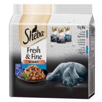Sheba Fresh & Fine Mega pack Halas válogatás szószban 15x50g
