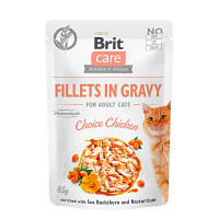 Brit Care Cat Fillets in Gravy Choice Chicken Csirkehússal 85g