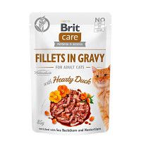 Brit Care Cat Fillets in Gravy Hearty Duck Kacsahússal 85g