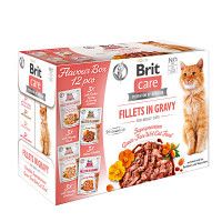 Brit Care Cat Fillets in Gravy Flavour Box válogatás 12x85g