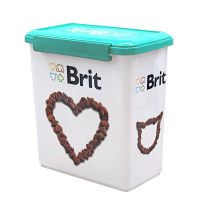Brit Ajándék Légmentesen zárható Tápadagoló doboz vegyes színekben 24x22x11cm