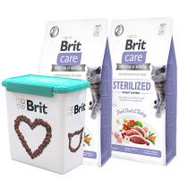 Brit Care Grain Free Sterilised Weight Control Friss Kacsa pulykával 2x2kg +Ajandekkal