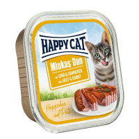 Happy Cat Minkas Duo Marha Nyúl pástétom 100g