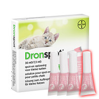 DronSpot Féreghajtó Spot-On kistestű macska 0,5kg-2,5kg 3+1 pipetta Ajándék