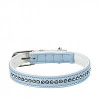 Trixie Rhinestones Comfort Strasszköves nyakörv Világoskék XXS-XS 17-21cm