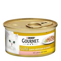Gourmet Gold Lazac Csirke falatok szószban 85g